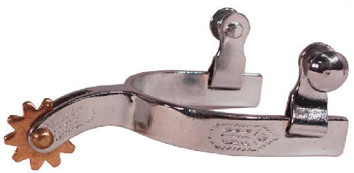 Espuela Youth Chrome Plated Engraved